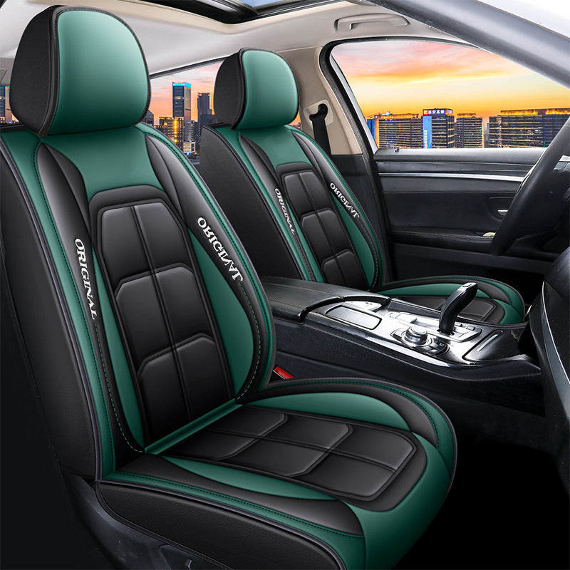 Front car seat covers, 2-piece PU leather set with universal fit
