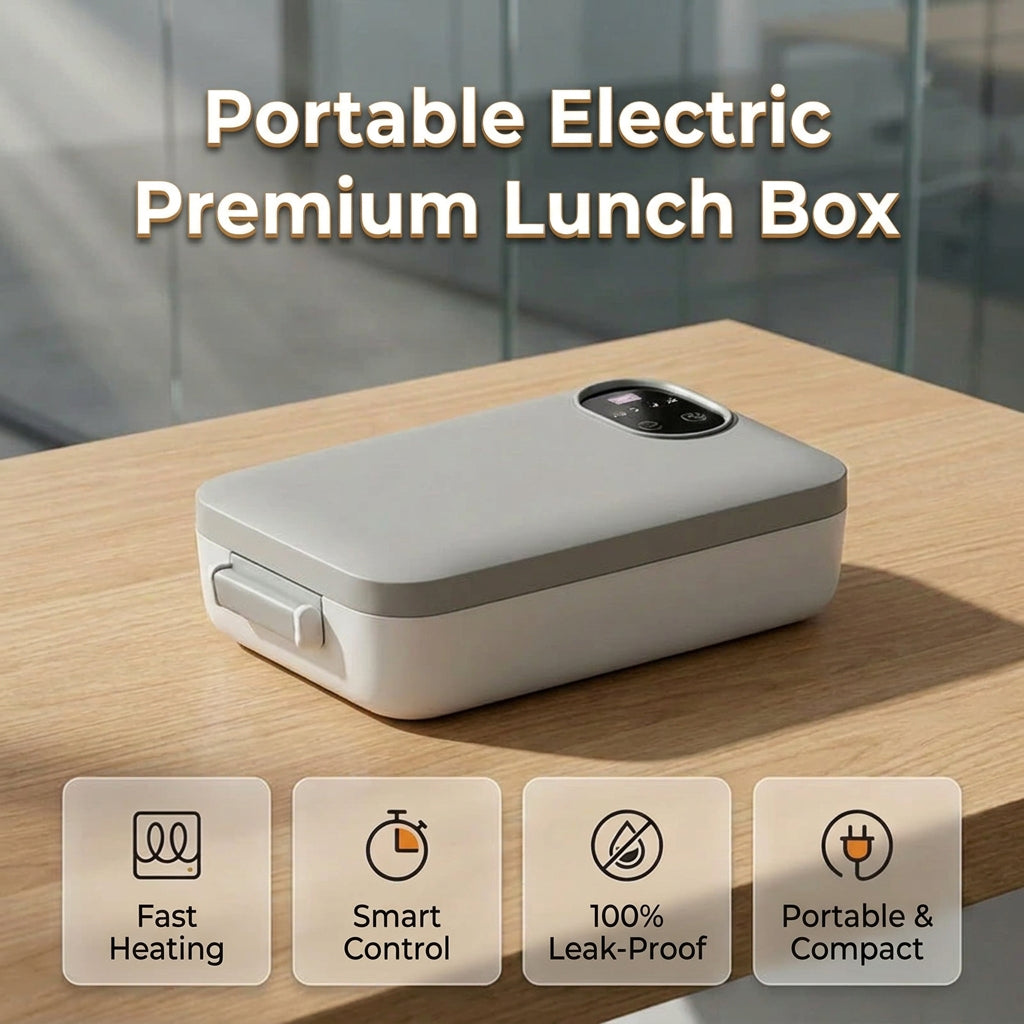 Cordless self-heating electric lunchbox with stainless-steel insert