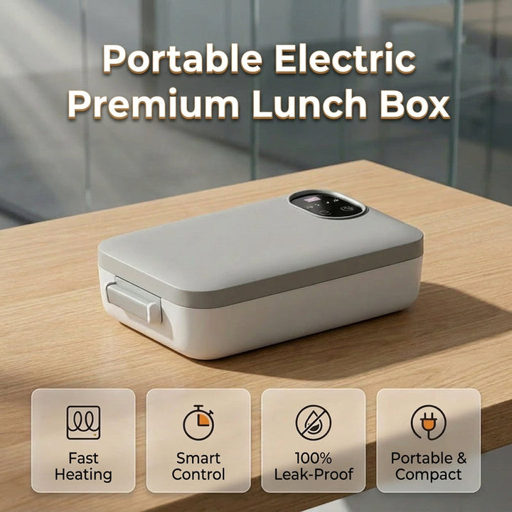 Cordless self-heating electric lunchbox with stainless-steel insert