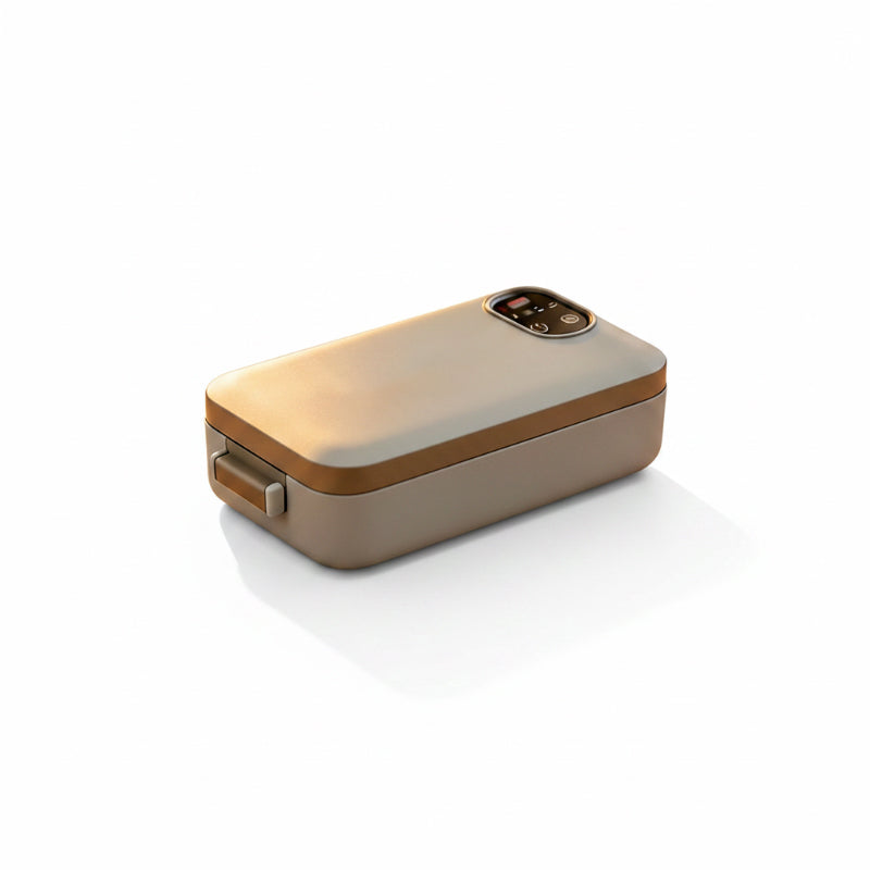 Cordless self-heating electric lunchbox with stainless-steel insert