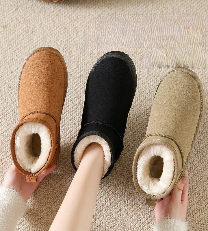 Elegant Winter Ankle Boots with Fur for Women