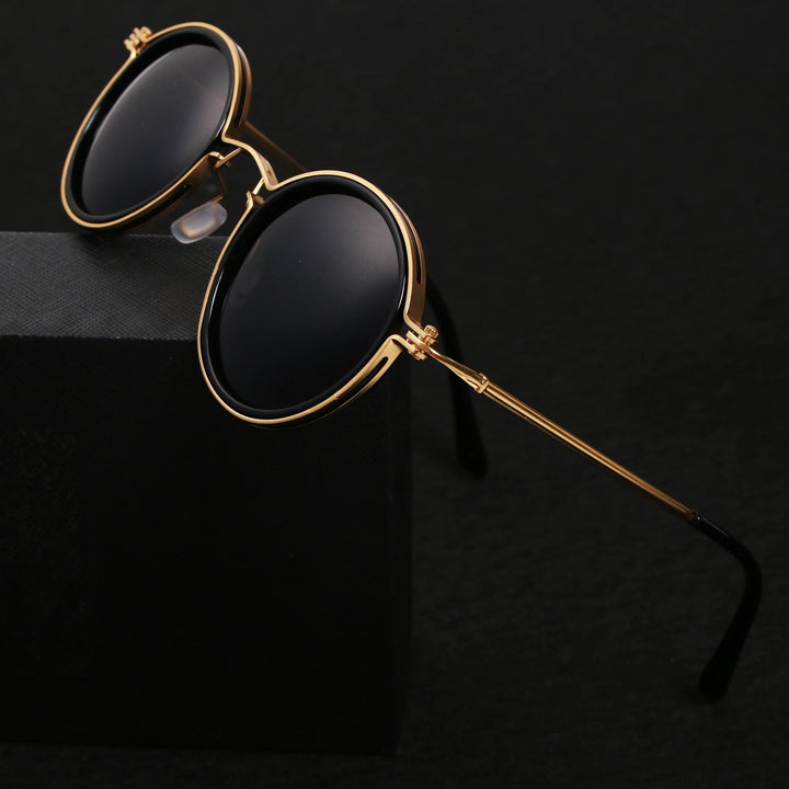 Grace | Sunglasses Polarized Round Frame Gold Metal Temples