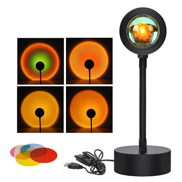Sunset Lamp Projector LED Night Light with Adjustable Stand for Bedroom Star