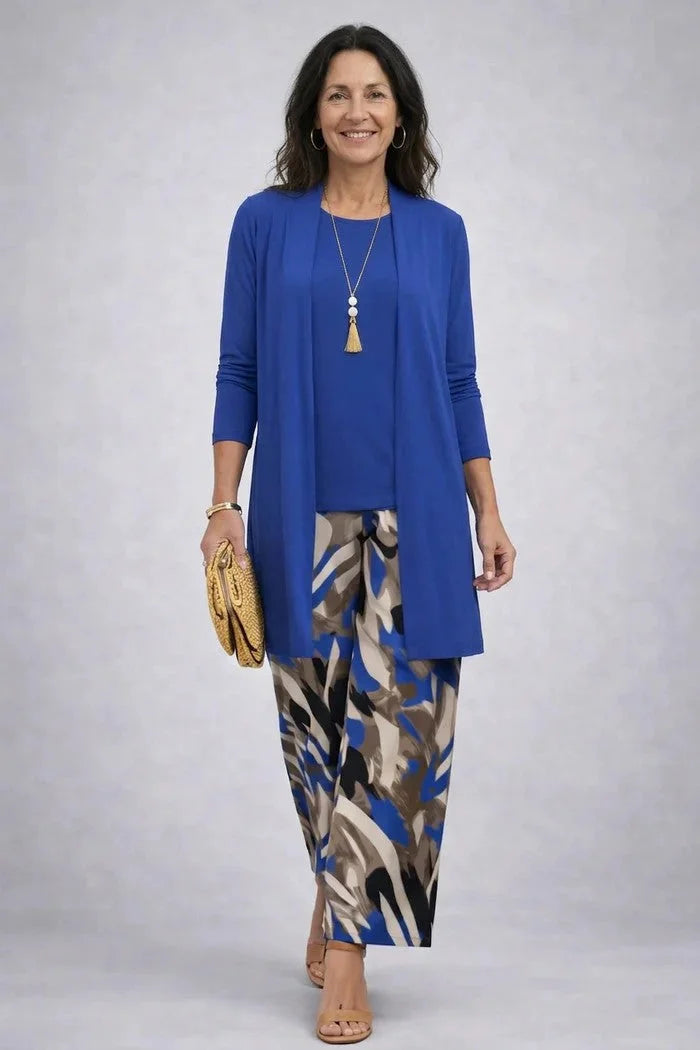 Three-Piece Cardigan, Top and Pant Set