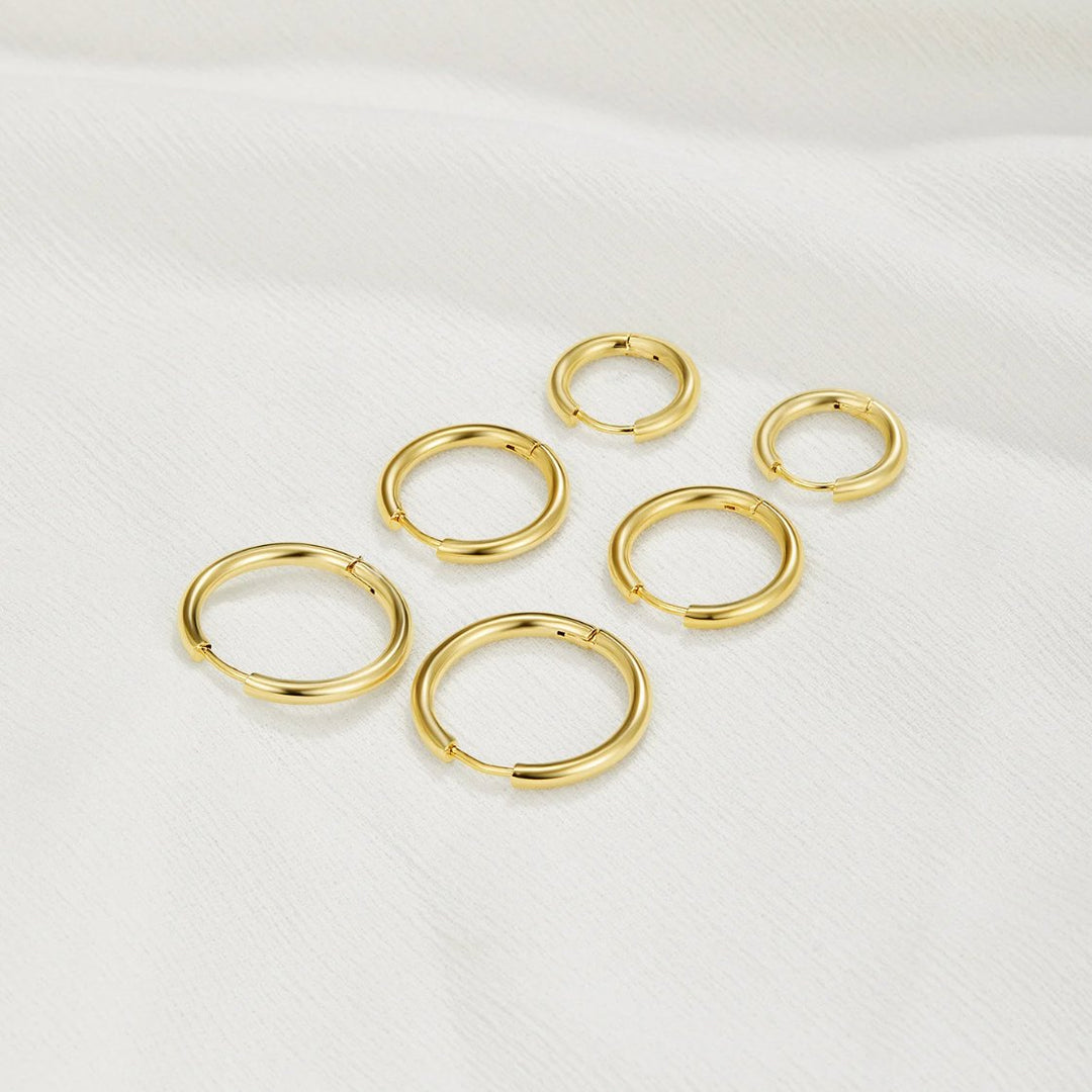 Triple Hoop Earrings Set