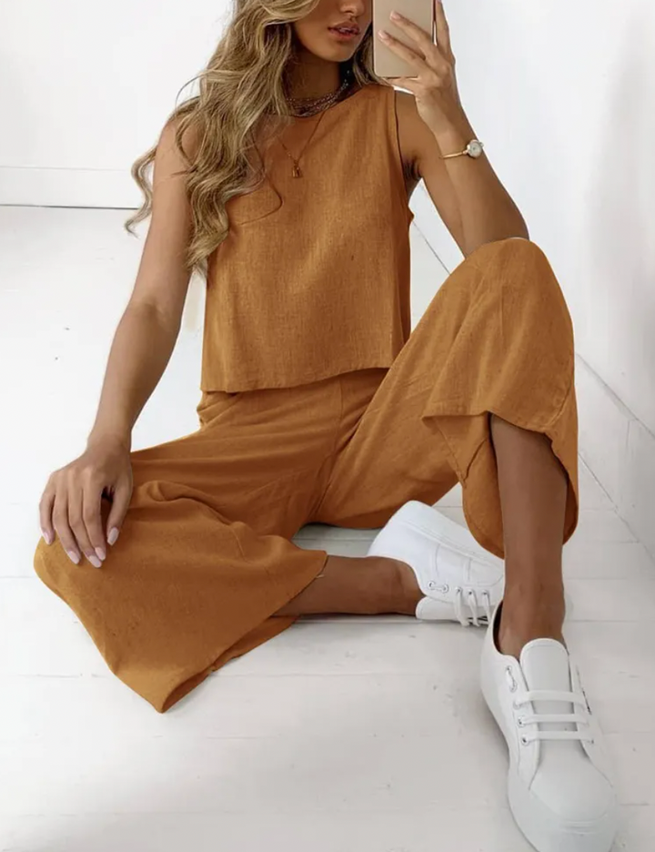 Two-Piece Linen Set for Women - Aina | Elegant & Comfortable