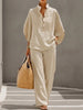 Madison | Two Piece Set Batwing Top Wide Leg Pants Elastic Waist