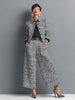 Harper | Two Piece Tweed Set Cropped Jacket Wide Leg Pants