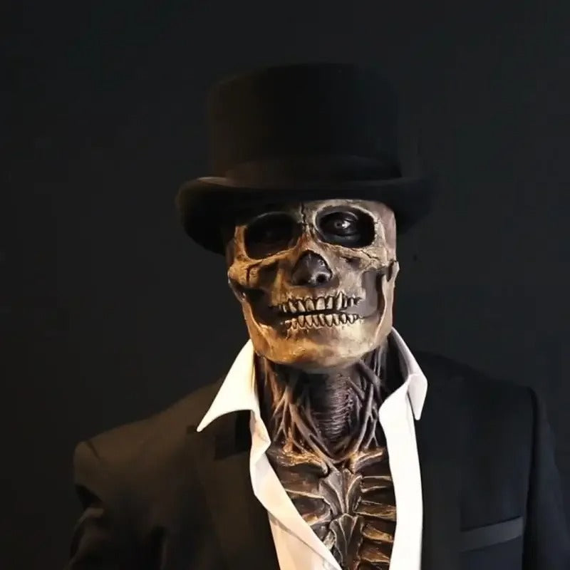 Ultra-realistic Halloween skeleton costume with mask