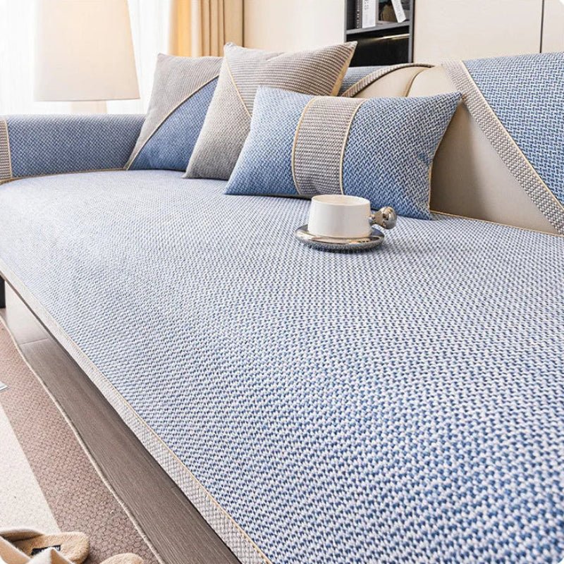 Universal sofa cover with non-slip back to protect the sofa