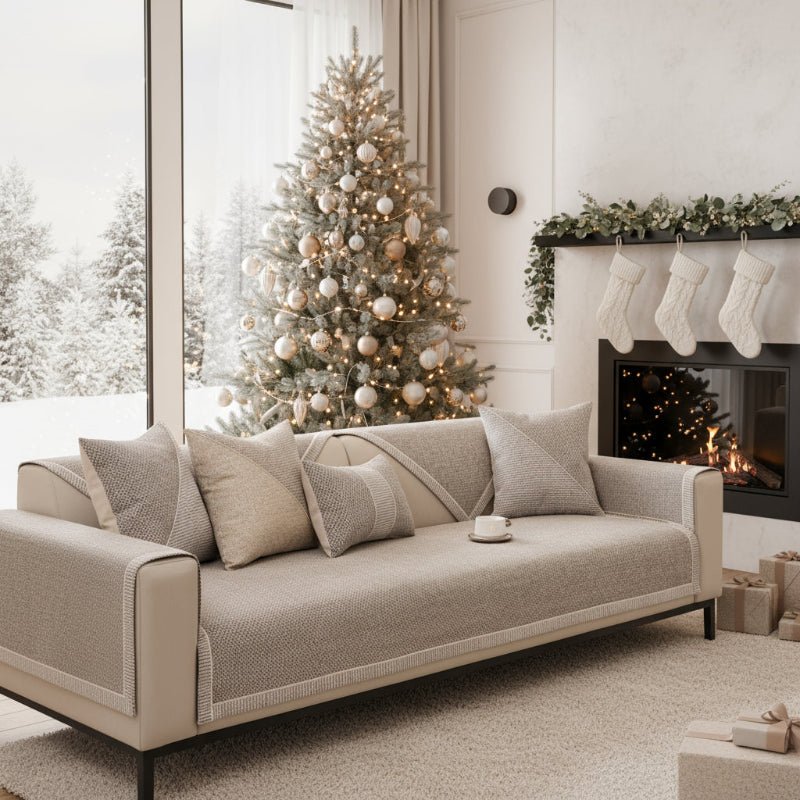 Universal sofa cover with non-slip back to protect the sofa