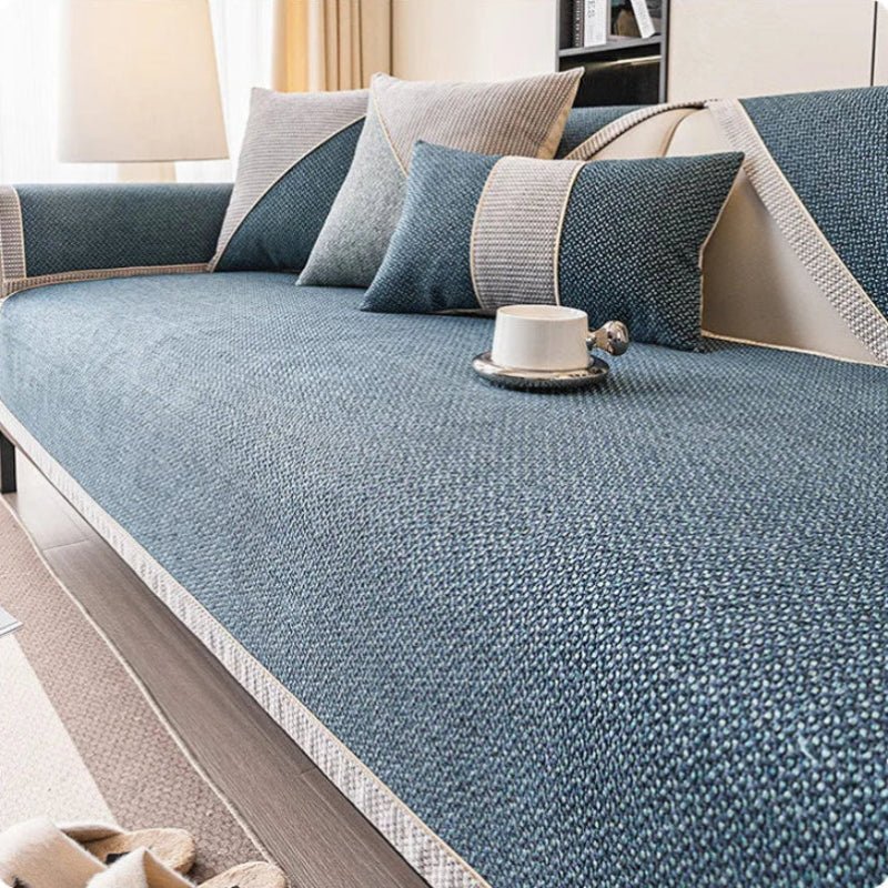 Universal sofa cover with non-slip back to protect the sofa