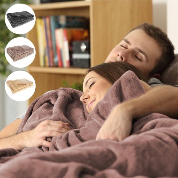 USB Heated Blanket and Throw with Plush Fleece Storage Bag 63 X 33 Inches Electric