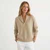 Relaxed Knit Pullover with V-Neck for Women