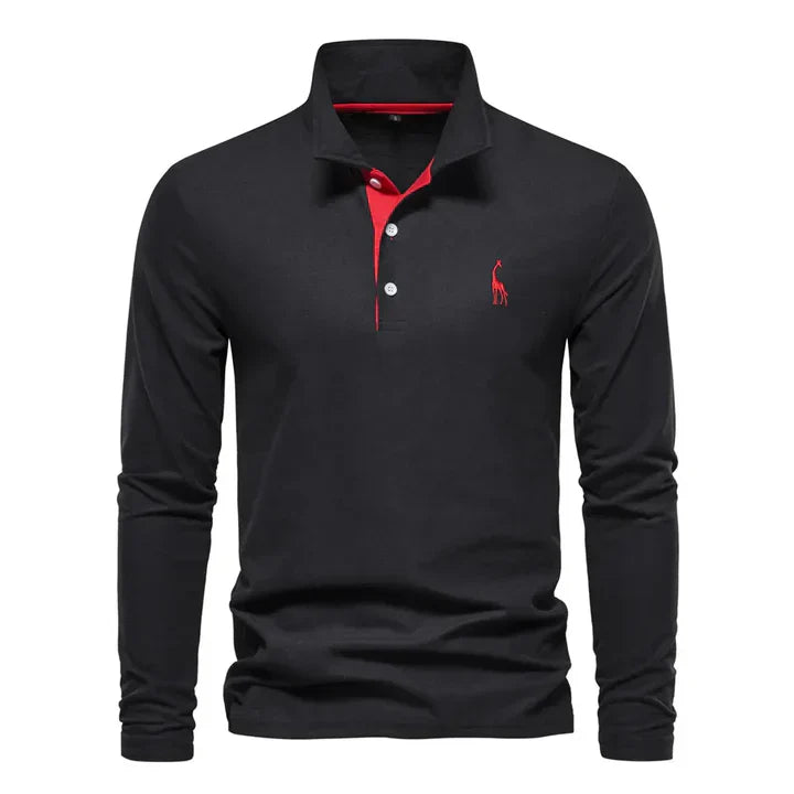 Long-Sleeved Polo Shirt for Men