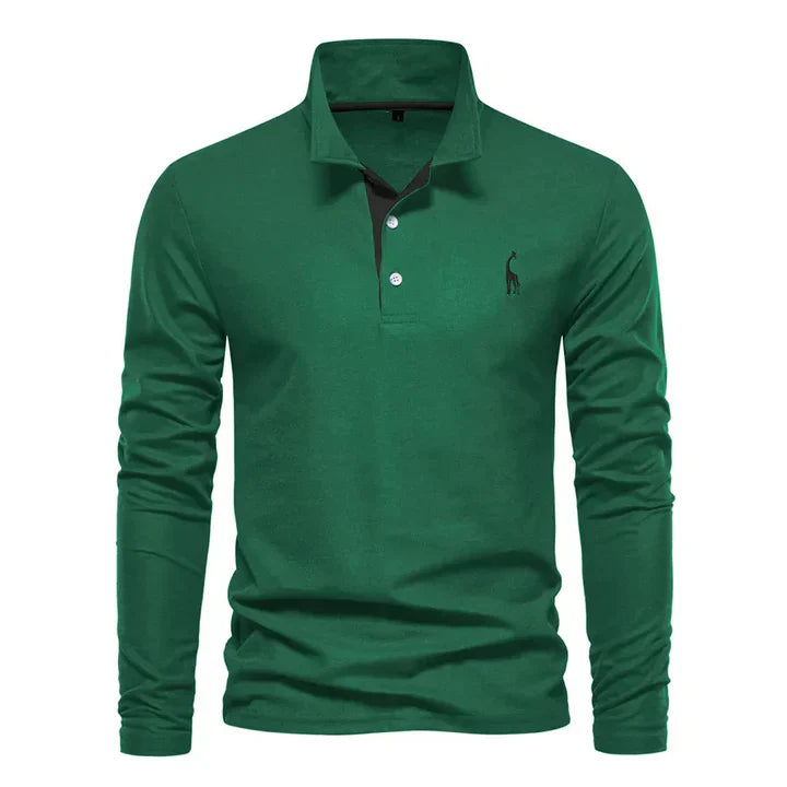 Long-Sleeved Polo Shirt for Men