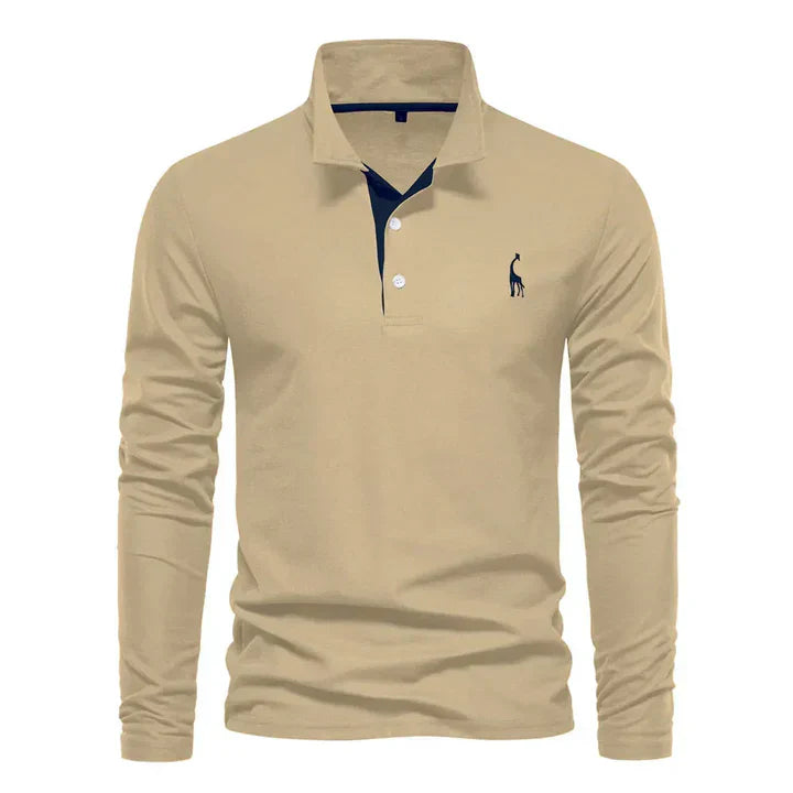 Long-Sleeved Polo Shirt for Men
