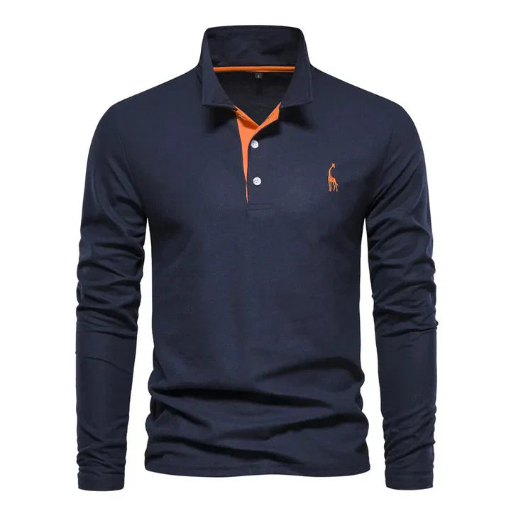 Long-Sleeved Polo Shirt for Men