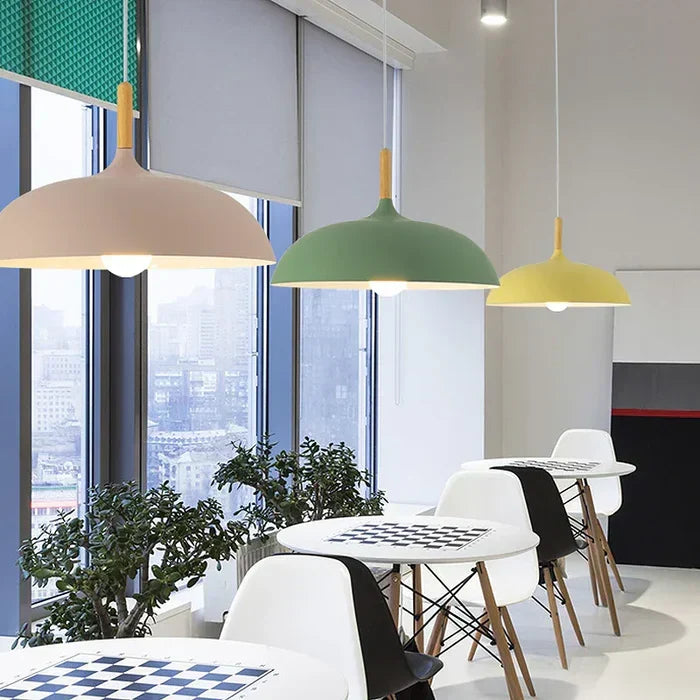 Scandinavian Oak Ceiling Lamp | Modern and Energy-Efficient
