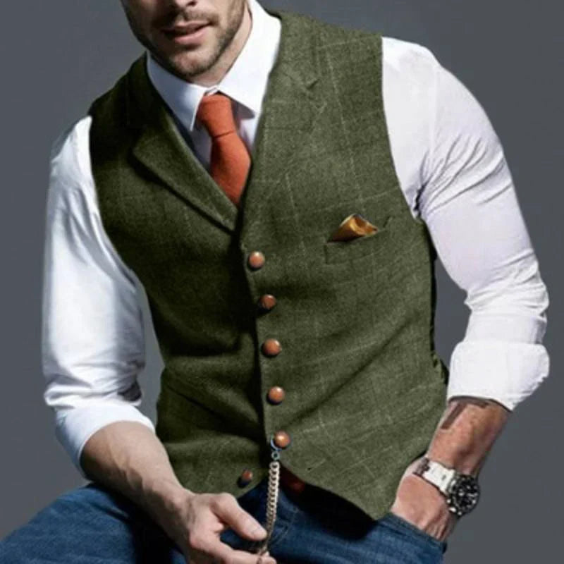 Men’s Checked Waistcoat – Elegant with Versatile Appeal