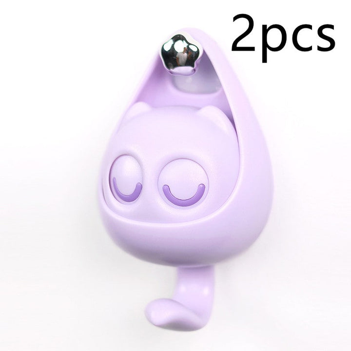 Wall Hooks with Adhesive Backing Winking Cat Coat for Mounted Decoration Key and Hat for Home