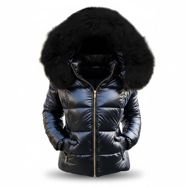 Women's Thick Padded Winter Jacket with Hood, Wind and Water Resistant