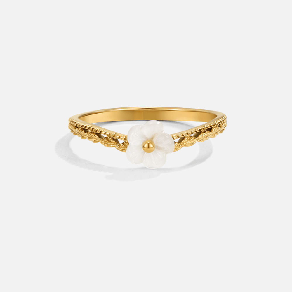 White Petal Ring