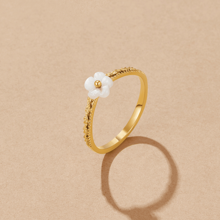 White Petal Ring