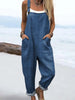 Amelia | Wide Leg Jumpsuit Adjustable Straps Relaxed Fit Pockets