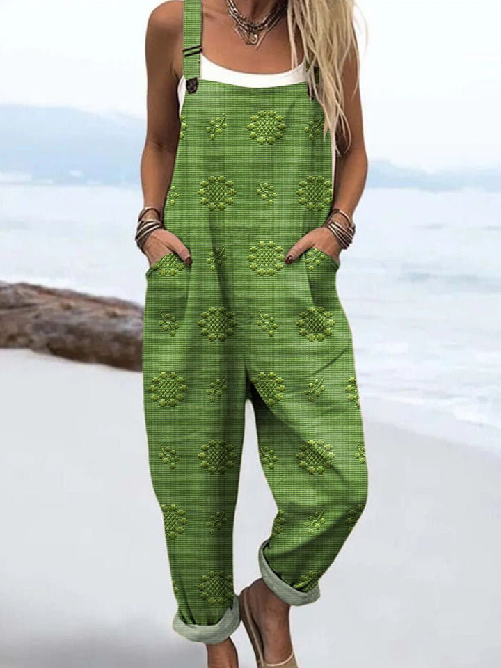 Amelia | Wide Leg Jumpsuit Adjustable Straps Relaxed Fit Pockets