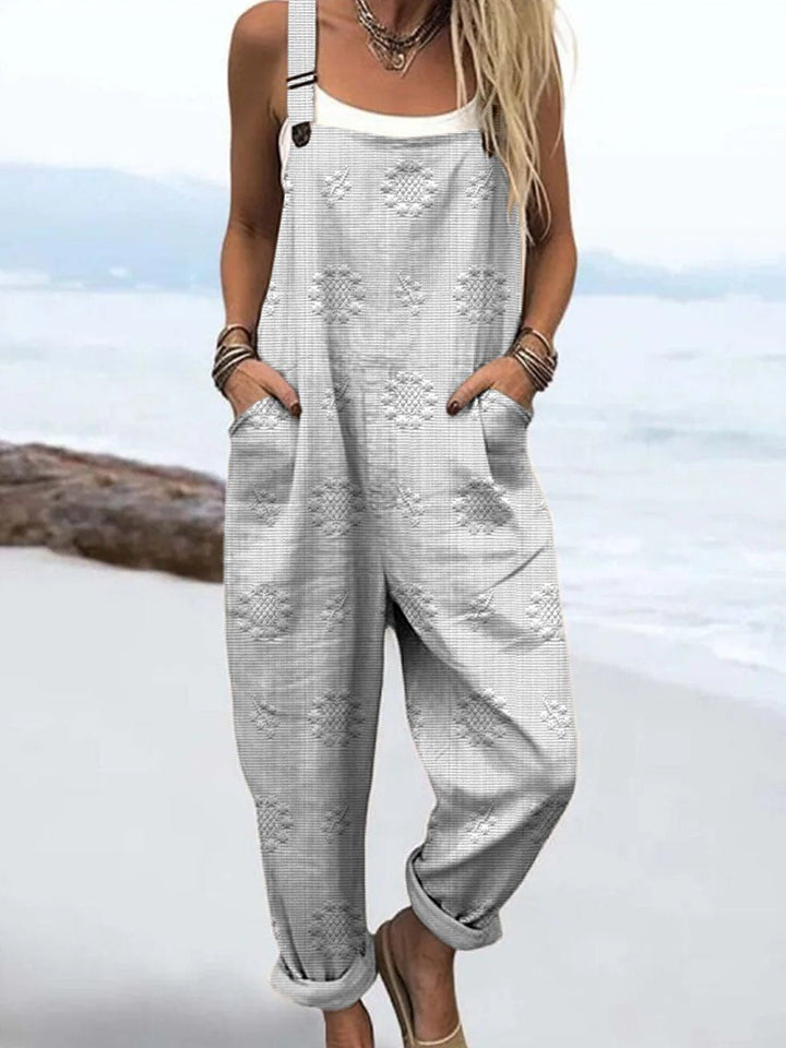 Amelia | Wide Leg Jumpsuit Adjustable Straps Relaxed Fit Pockets