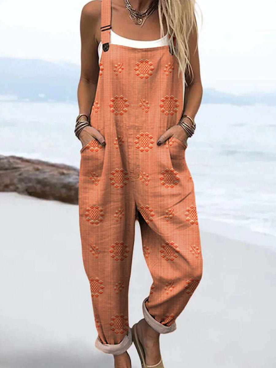 Amelia | Wide Leg Jumpsuit Adjustable Straps Relaxed Fit Pockets