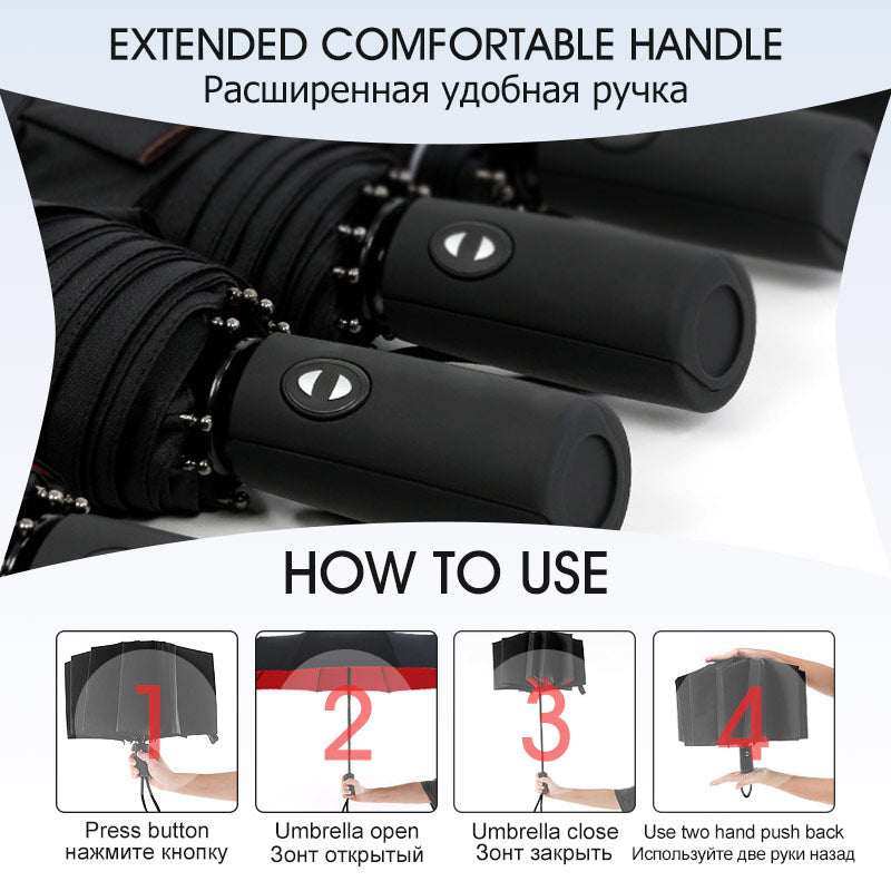 Storm-Proof Windproof Umbrella | Protection Against Rain and Wind