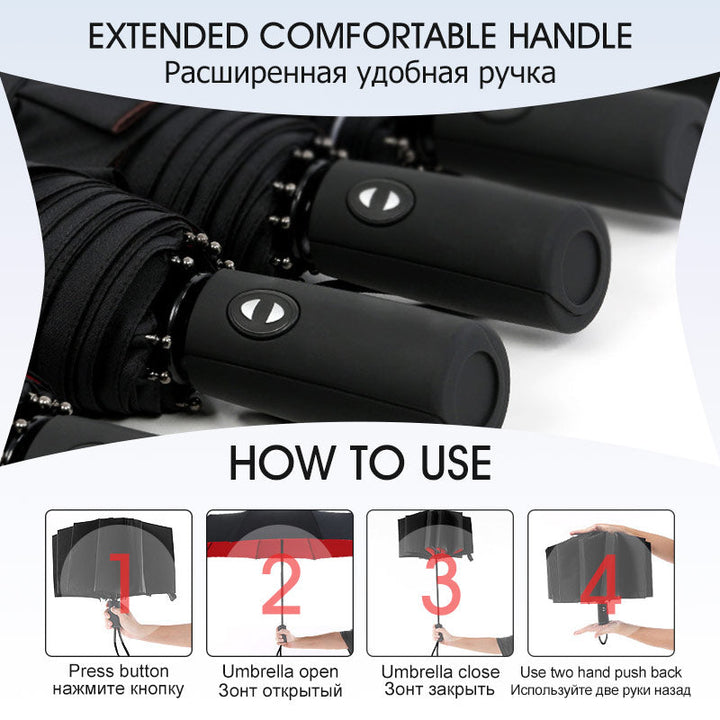 Storm-Proof Windproof Umbrella | Protection Against Rain and Wind