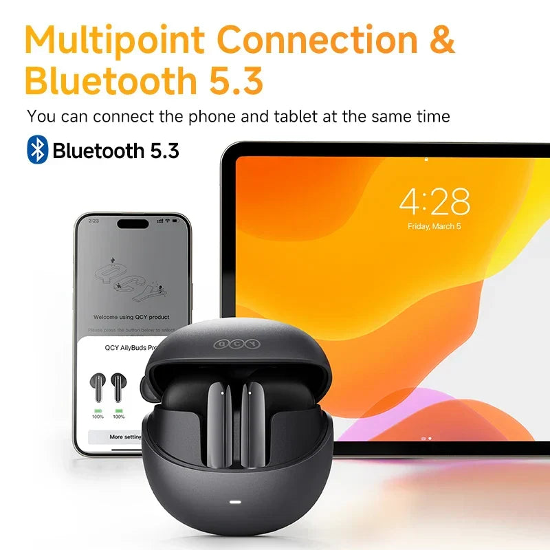 Wireless ANC Earbuds with Adaptive Audio, LDAC & 28h Playback Time