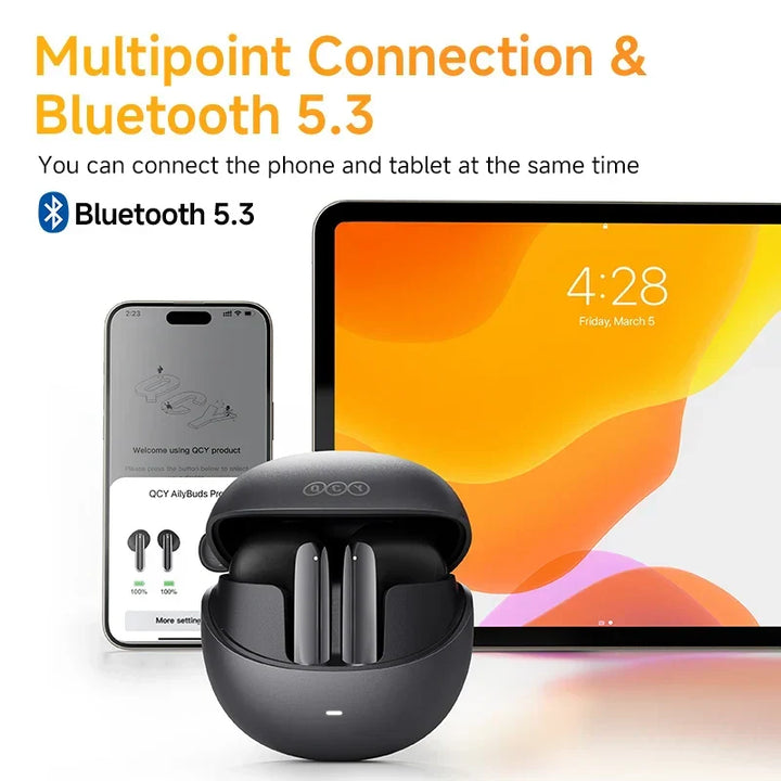 Wireless ANC Earbuds with Adaptive Audio, LDAC & 28h Playback Time