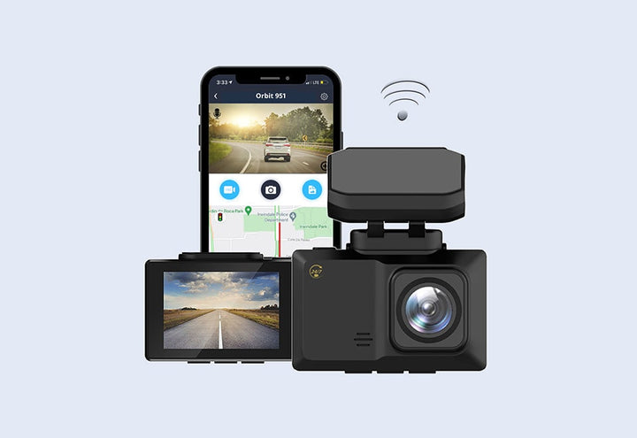 Wireless Dash Camera with Front and Rear for Car Dashboard with Lcd Screen and App Control
