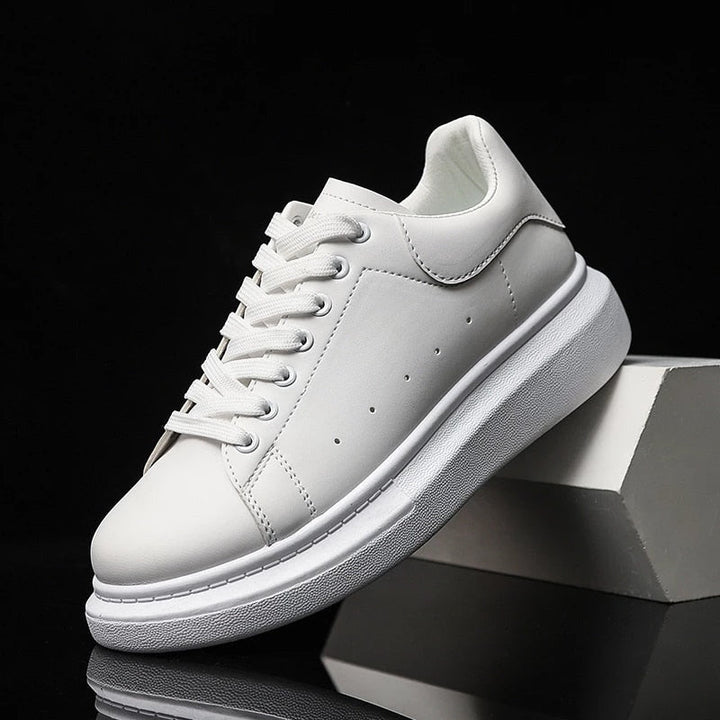 White Men's Sneakers | Thick, Comfortable Sole | Timeless Design