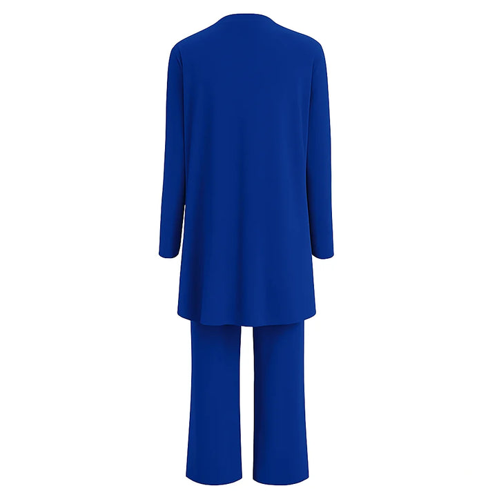 Women's 3-Piece Knit Cardigan, Tank and Wide-Leg Pant Set