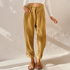 Corduroy High-Waisted Pleated Tapered Pants