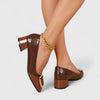 Camila | Women's Croc-Embossed Block Heel Loafers