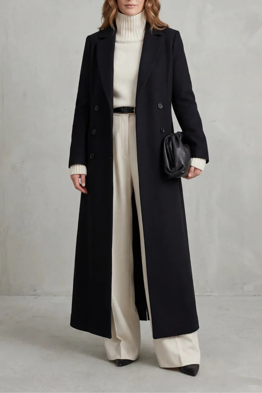 Custom-Fit Long Wool Coat