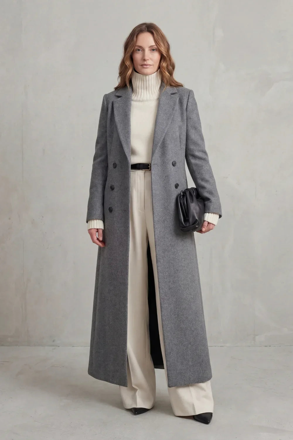 Custom-Fit Long Wool Coat