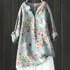 Camila | Women's Floral Tunic Top Long Sleeve Button-Up