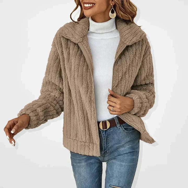 Fluffy Relaxed-Fit Fleece Jacket