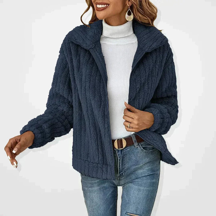 Fluffy Relaxed-Fit Fleece Jacket