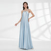 Women's Halloween Cosplay Princess Costume Dress with Satin Cape and Halter Neck for Fantasy Events