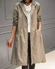 Women's Hooded Waterproof Zip-Up Trench Coat
