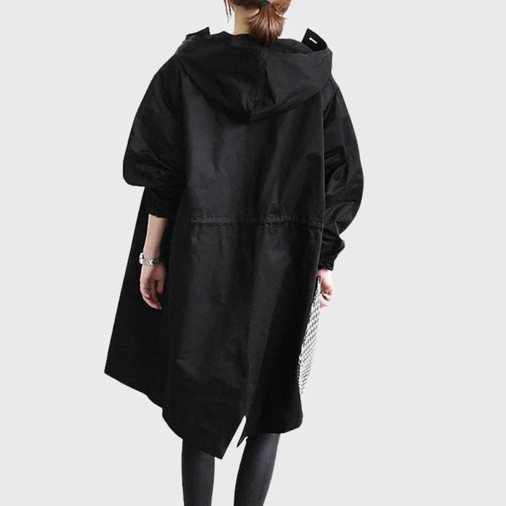 Hooded Waterproof Longline Trench Coat