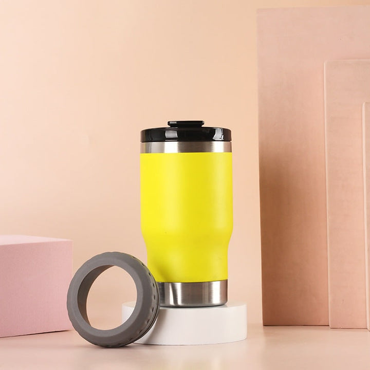 Insulated Travel Mug and Coffee with Stainless Steel Leak Proof Lid Non-Slip Silicone Ring